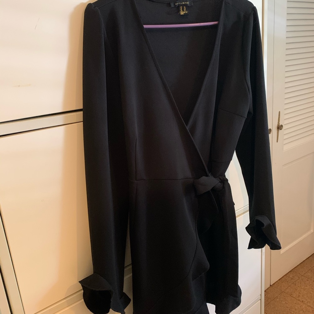 Revamped Black Wrap Top